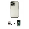 MARSİLYAN™- iPhone 14 Pro Max Kılıf Vadi Minimal - Siyah 360 Mat Full Body Arka Koruyucu + Bilvis Titan Kamera Lens - SH