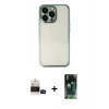 MARSİLYAN™- iPhone 14 Pro Max Kılıf Vadi Minimal - Siyah 360 Mat Full Body Arka Koruyucu + Bilvis Titan Kamera Lens - SH