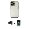 MARSİLYAN™- iPhone 14 Pro Max Kılıf Vadi Minimal - Siyah 360 Mat Full Body Arka Koruyucu + Raze Metal Kamera Lens - GS