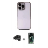 MARSİLYAN™- iPhone 14 Pro Max Kılıf Vadi Minimal - Siyah 360 Mat Full Body Arka Koruyucu + Raze Metal Kamera Lens - GS