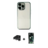 MARSİLYAN™- iPhone 14 Pro Max Kılıf Vadi Minimal - Siyah 360 Mat Full Body Arka Koruyucu + Raze Metal Kamera Lens - GS