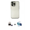 MARSİLYAN™- iPhone 14 Pro Max Kılıf Vadi Minimal - Siyah 3D Antistatik Cam Ekran Koruyucu + Bilvis Titan Kamera Lens - DNMR