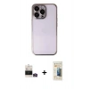 MARSİLYAN™- iPhone 14 Pro Max Kılıf Vadi Minimal - Siyah 6D Mat Seramik Hayalet Nano Ekran Koruyucu + Bilvis Titan Kamera Lens - GD