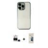 MARSİLYAN™- iPhone 14 Pro Max Kılıf Vadi Minimal - Siyah 6D Mat Seramik Hayalet Nano Ekran Koruyucu + Derin Mor Bilvis Titan Kamera Lens