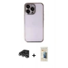 MARSİLYAN™- iPhone 14 Pro Max Kılıf Vadi Minimal - Siyah 6D Mat Seramik Hayalet Nano Ekran Koruyucu + Raze Metal Kamera Lens - GS