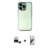 MARSİLYAN™- iPhone 14 Pro Max Kılıf Vadi Minimal - Siyah Bilvis 3D Mat Cam Ekran Koruyucu + Bilvis Titan Kamera Lens - DNMR
