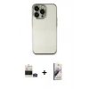 MARSİLYAN™- iPhone 14 Pro Max Kılıf Vadi Minimal - Siyah Bilvis 3D Mat Cam Ekran Koruyucu + Bilvis Titan Kamera Lens - GS