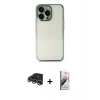 MARSİLYAN™- iPhone 14 Pro Max Kılıf Vadi Minimal - Siyah Bilvis 3D Mat Cam Ekran Koruyucu + Raze Metal Kamera Lens - GS