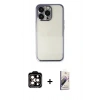 MARSİLYAN™- iPhone 14 Pro Max Kılıf Vadi Minimal - Siyah Bilvis 3D Mat Cam Ekran Koruyucu + PVD Metal Kamera Lens - TU
