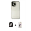 MARSİLYAN™- iPhone 14 Pro Max Kılıf Vadi Minimal - Siyah Bilvis 3D Mat Cam Ekran Koruyucu + PVD Metal Kamera Lens - TU