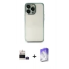 MARSİLYAN™- iPhone 14 Pro Max Kılıf Vadi Minimal - Siyah Bilvis 5in1 3D Magic Cam Ekran Koruyucu + Bilvis Titan Kamera Lens - DNMR