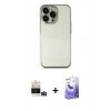 MARSİLYAN™- iPhone 14 Pro Max Kılıf Vadi Minimal - Siyah Bilvis 5in1 5D Magic Hayalet Cam Ekran Koruyucu + Bilvis Titan Kamera Lens - GD