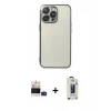 MARSİLYAN™- iPhone 14 Pro Max Kılıf Vadi Minimal - Siyah Bilvis Hayalet Cam Ekran Koruyucu + Bilvis Titan Kamera Lens - DNMR