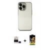 MARSİLYAN™- iPhone 14 Pro Max Kılıf Vadi Minimal - Siyah Buffer Cam Ekran Koruyucu + Bilvis Titan Kamera Lens - DNMR