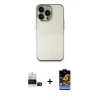 MARSİLYAN™- iPhone 14 Pro Max Kılıf Vadi Minimal - Siyah Buffer Hayalet Cam Ekran Koruyucu + Bilvis Titan Kamera Lens - SH