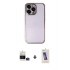 MARSİLYAN™- iPhone 14 Pro Max Kılıf Vadi Minimal - Siyah Joko 5D Cam + Bilvis Titan Kamera Lens - GD