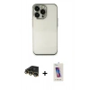 MARSİLYAN™- iPhone 14 Pro Max Kılıf Vadi Minimal - Siyah Joko 5D Cam + Raze Metal Kamera Lens - GD