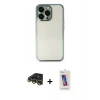 MARSİLYAN™- iPhone 14 Pro Max Kılıf Vadi Minimal - Siyah Joko 5D Cam + Raze Metal Kamera Lens - GD