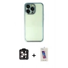 MARSİLYAN™- iPhone 14 Pro Max Kılıf Vadi Minimal - Siyah Joko 5D Cam + PVD Metal Kamera Lens - TU
