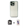 MARSİLYAN™- iPhone 14 Pro Max Kılıf Vadi Minimal - Siyah Joko 5D Cam + PVD Metal Kamera Lens - TU