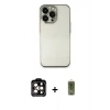 MARSİLYAN™- iPhone 14 Pro Max Kılıf Vadi Minimal - Siyah Joko Magic 5D Hayalet Cam + PVD Metal Kamera Lens - TU