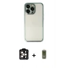 MARSİLYAN™- iPhone 14 Pro Max Kılıf Vadi Minimal - Siyah Joko Magic 5D Hayalet Cam + PVD Metal Kamera Lens - TU
