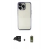MARSİLYAN™- iPhone 14 Pro Max Kılıf Vadi Minimal - Siyah Joko Magic 5D Hayalet Cam + Raze Metal Kamera Lens - GS
