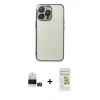 MARSİLYAN™- iPhone 14 Pro Max Kılıf Vadi Minimal - Siyah Mat Seramik Nano Ekran Koruyucu + Bilvis Titan Kamera Lens - GD
