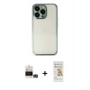 MARSİLYAN™- iPhone 14 Pro Max Kılıf Vadi Minimal - Siyah Mat Seramik Nano Ekran Koruyucu + Bilvis Titan Kamera Lens - GD