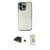 MARSİLYAN™- iPhone 14 Pro Max Kılıf Vadi Minimal - Siyah Mat Seramik Nano Ekran Koruyucu + Raze Metal Kamera Lens - GD