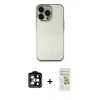 MARSİLYAN™- iPhone 14 Pro Max Kılıf Vadi Minimal - Siyah Mat Seramik Nano Ekran Koruyucu + PVD Metal Kamera Lens - TU