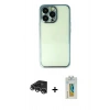 MARSİLYAN™- iPhone 14 Pro Max Kılıf Vadi Minimal - Siyah Polymer Nano Ekran Koruyucu + Raze Metal Kamera Lens - GS