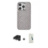 MARSİLYAN™- iPhone 14 Pro Max Kılıf Vadi Özel Seri - Şeffaf Pasifik Cam Ekran Koruyucu + Raze Metal Kamera Lens - GS
