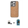 MARSİLYAN™- iPhone 14 Pro Max Kılıf Vadi Özel Seri - Siyah 18D Cam Ekran Koruyucu + Bilvis Titan Kamera Lens - GD