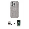 MARSİLYAN™- iPhone 14 Pro Max Kılıf Vadi Özel Seri - Siyah 360 Mat Full Body Arka Koruyucu + Bilvis Titan Kamera Lens - SH