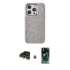 MARSİLYAN™- iPhone 14 Pro Max Kılıf Vadi Özel Seri - Siyah 360 Mat Full Body Arka Koruyucu + Raze Metal Kamera Lens - GD