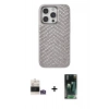 MARSİLYAN™- iPhone 14 Pro Max Kılıf Vadi Özel Seri - Siyah 360 Mat Full Body Arka Koruyucu + Bilvis Titan Kamera Lens - GS