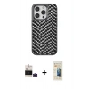 MARSİLYAN™- iPhone 14 Pro Max Kılıf Vadi Özel Seri - Siyah 6D Mat Seramik Hayalet Nano Ekran Koruyucu + Bilvis Titan Kamera Lens - DNMR