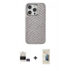 MARSİLYAN™- iPhone 14 Pro Max Kılıf Vadi Özel Seri - Siyah 6D Mat Seramik Hayalet Nano Ekran Koruyucu + Bilvis Titan Kamera Lens - GD