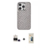 MARSİLYAN™- iPhone 14 Pro Max Kılıf Vadi Özel Seri - Siyah 6D Mat Seramik Hayalet Nano Ekran Koruyucu + Bilvis Titan Kamera Lens - SH