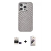 MARSİLYAN™- iPhone 14 Pro Max Kılıf Vadi Özel Seri - Siyah Bilvis 3D Mat Cam Ekran Koruyucu + Bilvis Titan Kamera Lens - SH