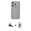 MARSİLYAN™- iPhone 14 Pro Max Kılıf Vadi Özel Seri - Siyah Bilvis 3D Mat Cam Ekran Koruyucu + Bilvis Titan Kamera Lens - GS
