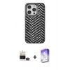 MARSİLYAN™- iPhone 14 Pro Max Kılıf Vadi Özel Seri - Siyah Bilvis 5in1 3D Magic Cam Ekran Koruyucu + Bilvis Titan Kamera Lens - GD