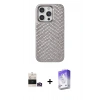 MARSİLYAN™- iPhone 14 Pro Max Kılıf Vadi Özel Seri - Siyah Bilvis 5in1 3D Magic Cam Ekran Koruyucu + Bilvis Titan Kamera Lens - GD
