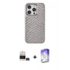 MARSİLYAN™- iPhone 14 Pro Max Kılıf Vadi Özel Seri - Siyah Bilvis 5in1 3D Magic Cam Ekran Koruyucu + Bilvis Titan Kamera Lens - GS