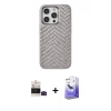 MARSİLYAN™- iPhone 14 Pro Max Kılıf Vadi Özel Seri - Siyah Bilvis 5in1 5D Magic Hayalet Cam Ekran Koruyucu + Bilvis Titan Kamera Lens - SH