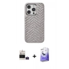 MARSİLYAN™- iPhone 14 Pro Max Kılıf Vadi Özel Seri - Siyah Bilvis 5in1 5D Magic Hayalet Cam Ekran Koruyucu + Bilvis Titan Kamera Lens - DNMR