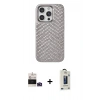 MARSİLYAN™- iPhone 14 Pro Max Kılıf Vadi Özel Seri - Siyah Bilvis Hayalet Cam Ekran Koruyucu + Bilvis Titan Kamera Lens - DNMR