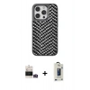 MARSİLYAN™- iPhone 14 Pro Max Kılıf Vadi Özel Seri - Siyah Bilvis Hayalet Cam Ekran Koruyucu + Bilvis Titan Kamera Lens - GD