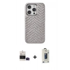 MARSİLYAN™- iPhone 14 Pro Max Kılıf Vadi Özel Seri - Siyah Bilvis Hayalet Cam Ekran Koruyucu + Bilvis Titan Kamera Lens - SH